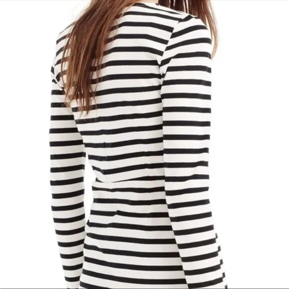 J. CREW Striped Long Sleeve Cotton MIDI Dress‎ Size 2 NWOT Summer Spring Soft